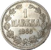 Reverse 1 Mark 1866 S