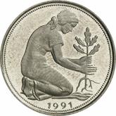 Reverse 50 Pfennig 1991 F