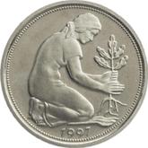 Reverse 50 Pfennig 1997 J