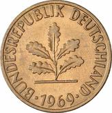 Reverse 1 Pfennig 1969 D
