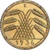 Reverse 5 Reichspfennig 1936 E