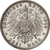 Reverse 3 Mark 1909 D Bayern