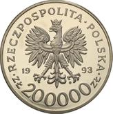 Obverse 200000 Zlotych 1993 MW Pattern 750th Anniversary Of The Granting Of City Rights To Szczecin
