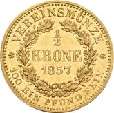 Reverse 1/2 Krone 1857 F