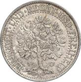 Reverse 5 Reichsmark 1930 F Oak Tree