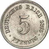 Obverse 5 Pfennig 1875 J