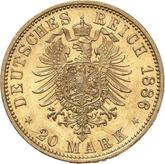Reverse 20 Mark 1886 A Prussia