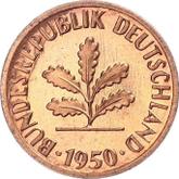 Reverse 1 Pfennig 1950 J