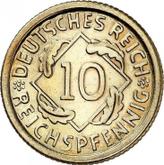 Obverse 10 Reichspfennig 1924 D