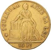 Obverse 10 Pesos 1852 So