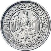 Obverse 50 Reichspfennig 1937 D