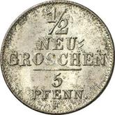 Reverse 1/2 Neu Groschen 1848 F