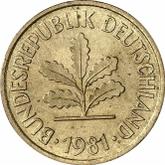 Reverse 5 Pfennig 1981 G