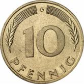 Obverse 10 Pfennig 1981 G