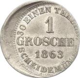 Reverse Groschen 1858-1866