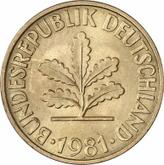 Reverse 10 Pfennig 1981 D