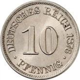 Obverse 10 Pfennig 1876 B