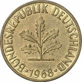 Reverse 10 Pfennig 1968 F