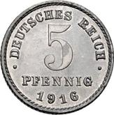 Obverse 5 Pfennig 1916 J