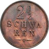 Reverse 2 1/2 Schwaren 1866