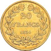 Reverse 20 Francs 1834 A