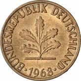 Reverse 1 Pfennig 1968 F