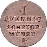 Reverse 1 Pfennig 1828 B