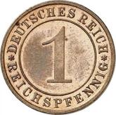 Obverse 1 Reichspfennig 1936 G