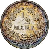 Obverse 1/2 Mark 1914 A