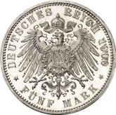 Reverse 5 Mark 1900 A Prussia