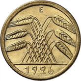 Reverse 5 Reichspfennig 1926 E