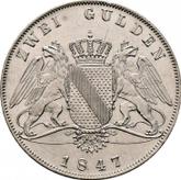 Reverse 2 Gulden 1847 D