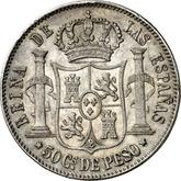 Reverse 50 Centavos 1866