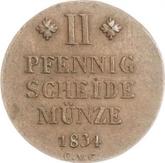 Reverse 2 Pfennig 1834 CvC