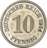 Obverse 10 Pfennig 1914 E
