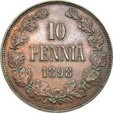 Reverse 10 Pennia 1898