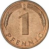 Obverse 1 Pfennig 1990 G