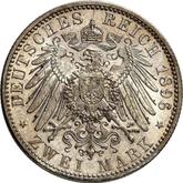 Reverse 2 Mark 1896 D Bayern