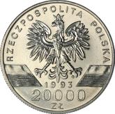 Obverse 20000 Zlotych 1993 MW ET Barn swallow