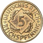 Obverse 5 Reichspfennig 1924 F