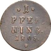 Reverse 1 Pfennig 1805