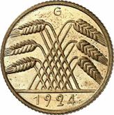 Reverse 10 Reichspfennig 1924 G