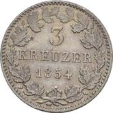Reverse 3 Kreuzer 1854