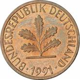 Reverse 1 Pfennig 1991 F