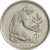 Reverse 50 Pfennig 1993 F