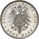 Reverse 5 Mark 1875 D Bayern