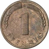 Obverse 1 Pfennig 1949 G Bank deutscher Länder