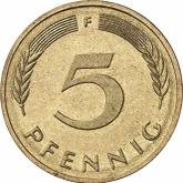 Obverse 5 Pfennig 1987 F