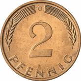 Obverse 2 Pfennig 1974 G