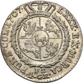 Reverse 1 Zloty (4 Grosze) 1767 FS